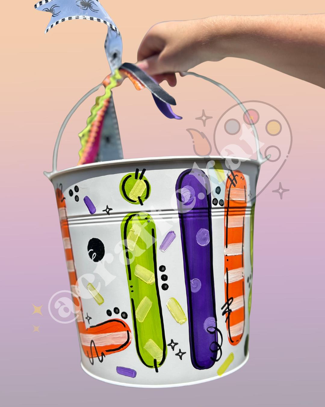 Halloween Doodle Bucket (Traditional Colors)