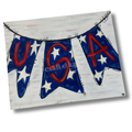 Patriotic Banner on Canvas
