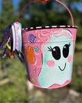 Halloween Pumpkin + Ghost Doodle Bucket