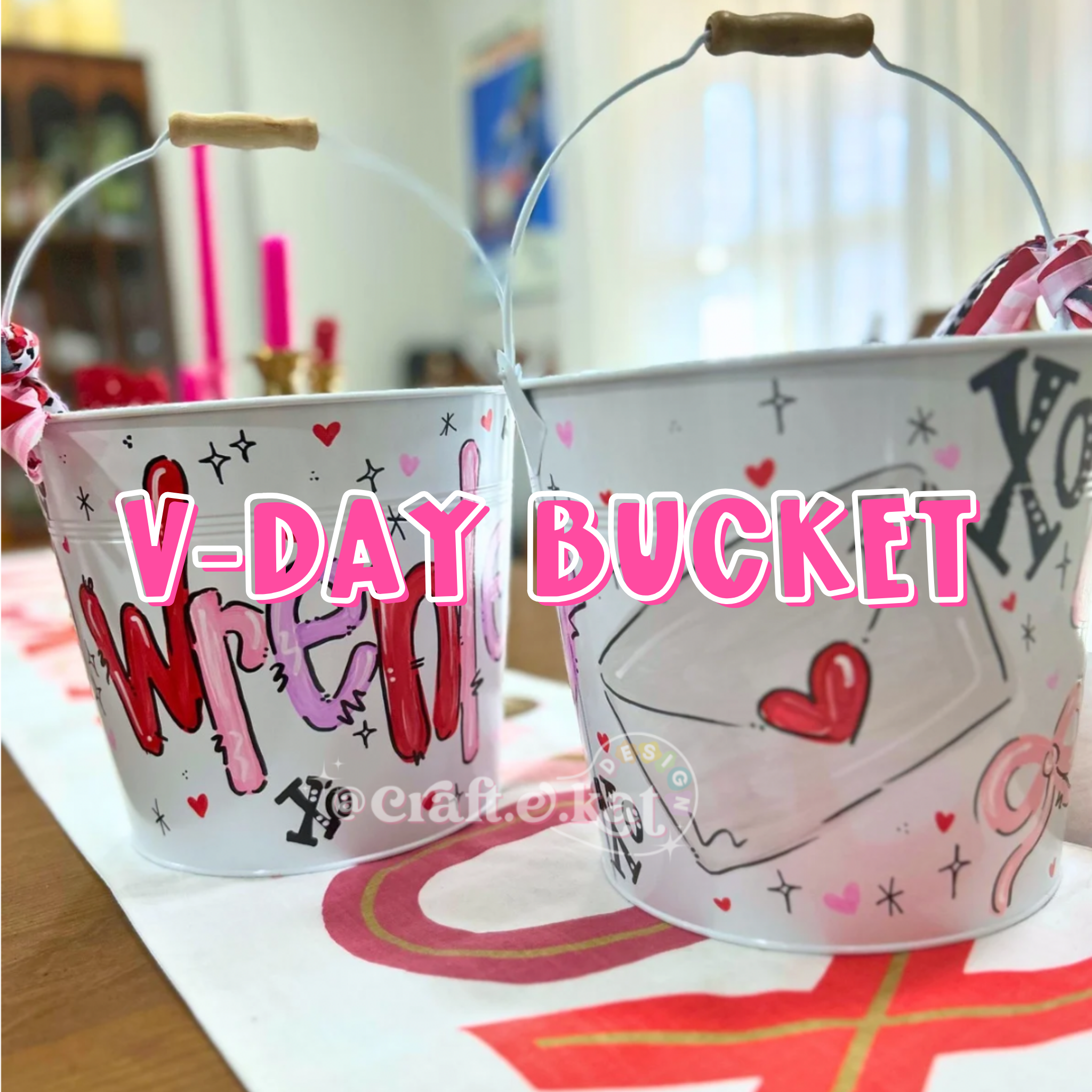 Valentines Doodle Bucket