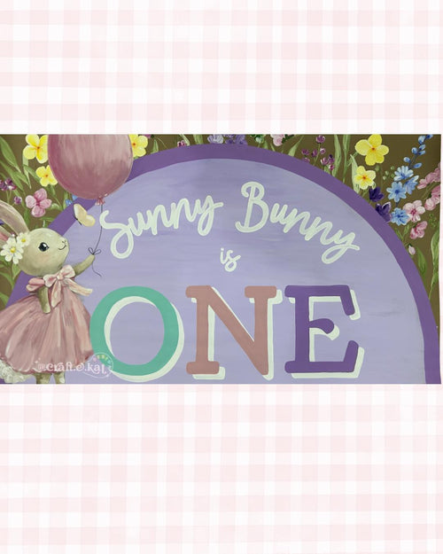 August - Custom Hand-Painted Banner