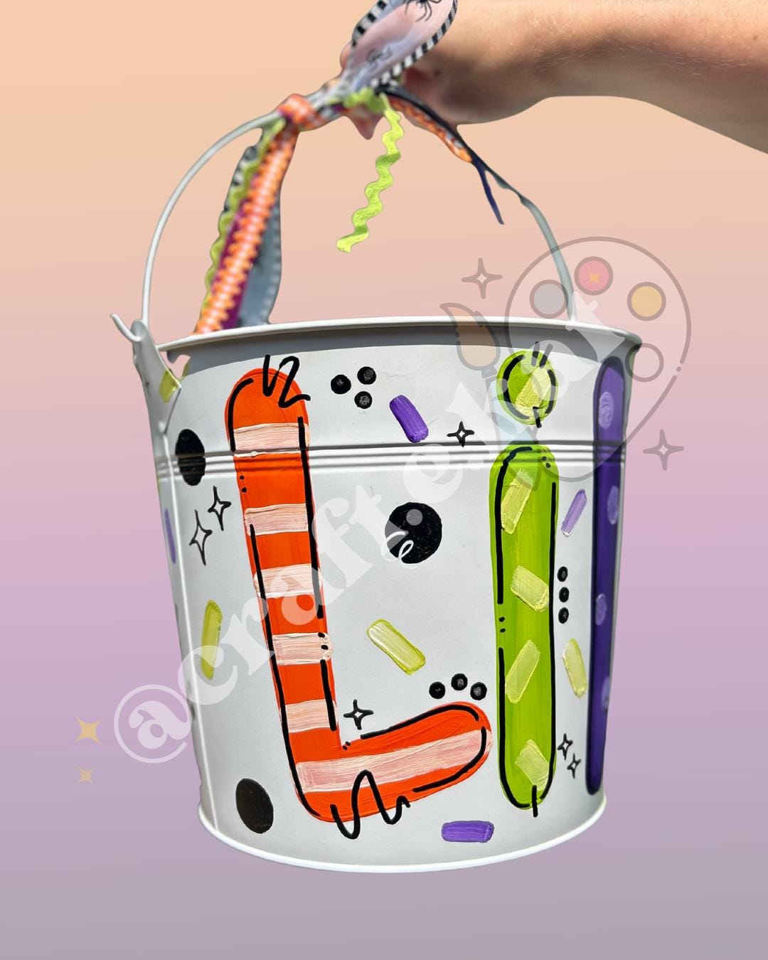 Halloween Doodle Bucket (Traditional Colors)