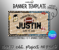 Graduation Banner - Sports - Instant Digital Download - Canva Template
