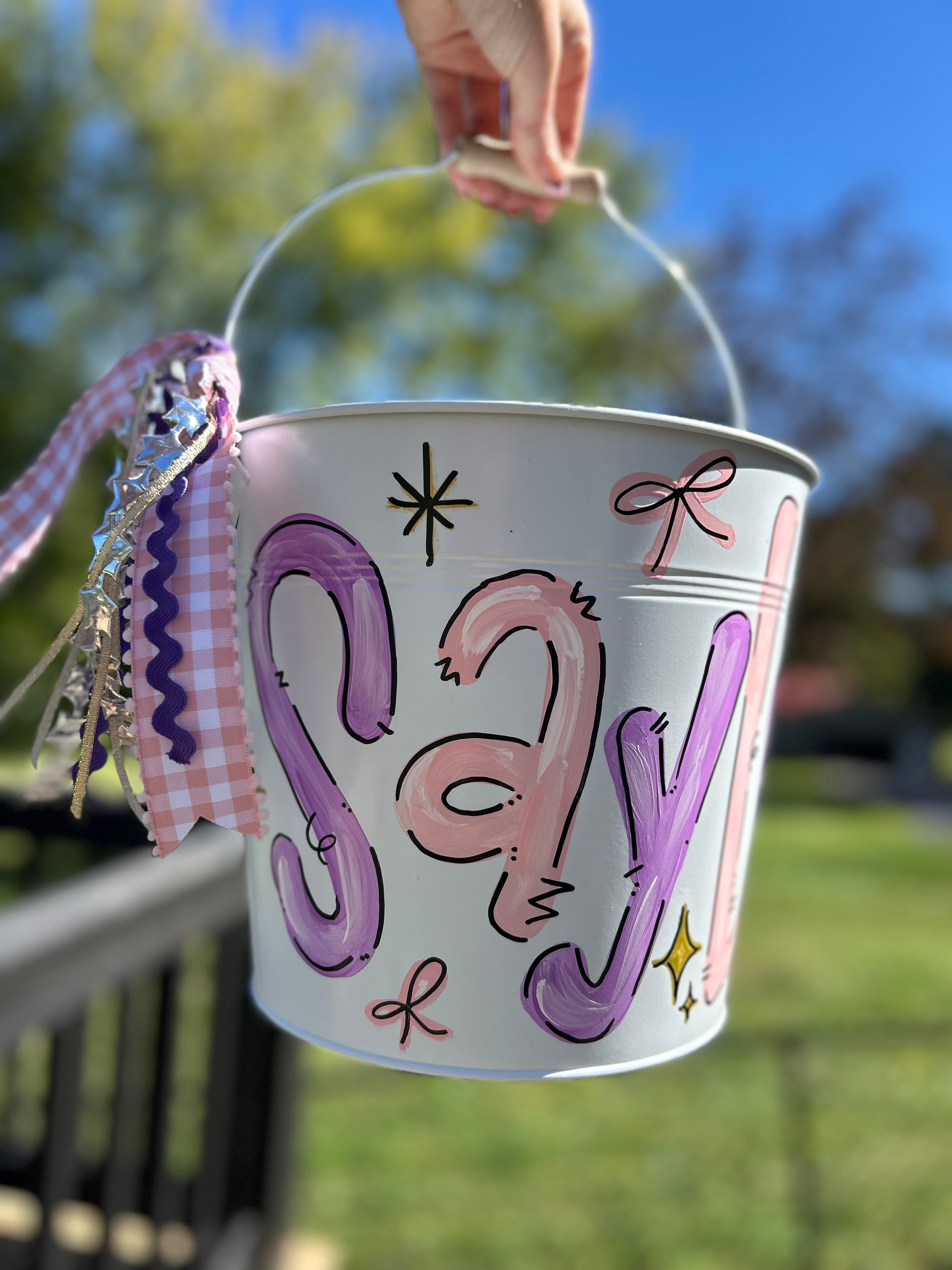Personalized Doodle Bucket