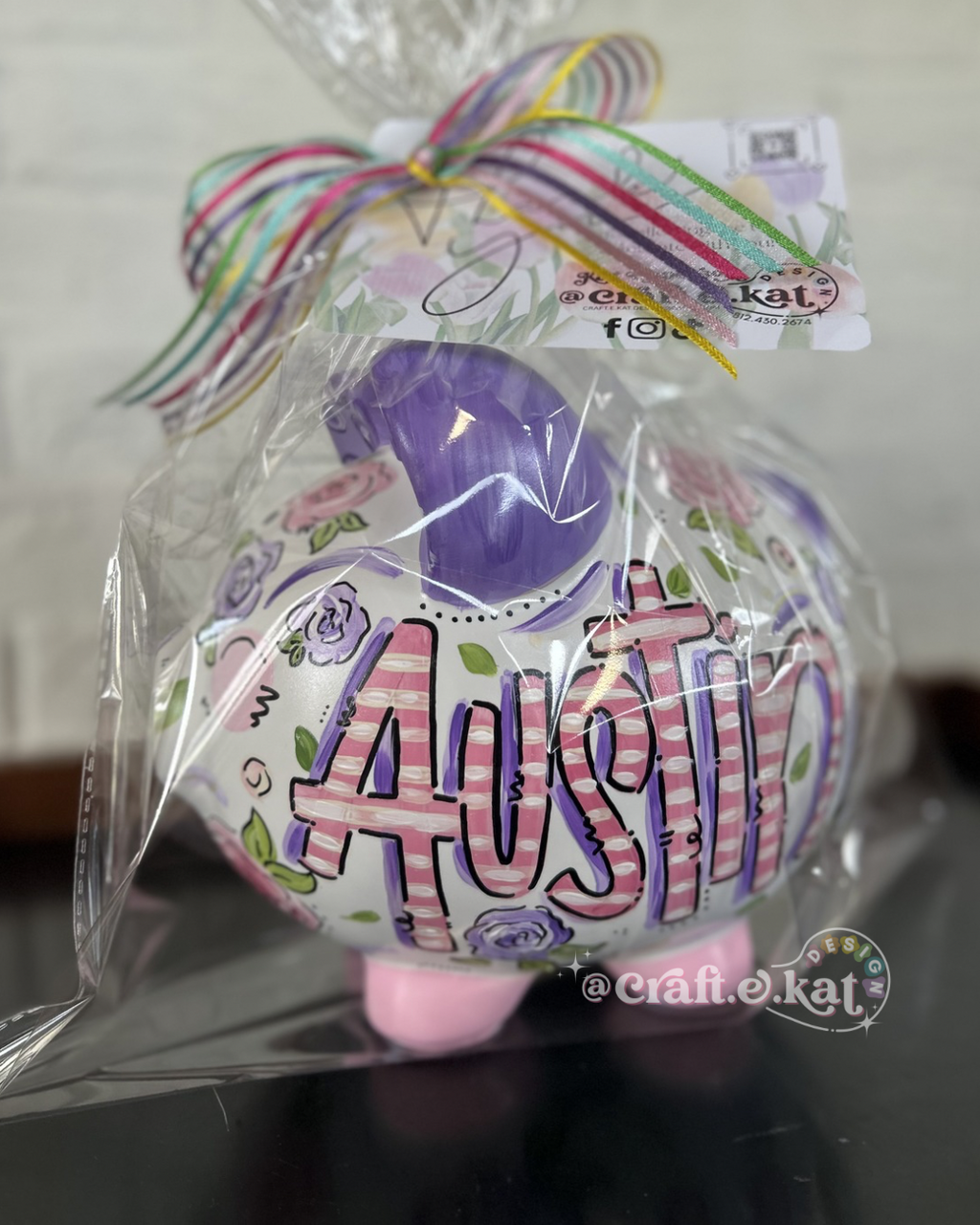 Personalized Piggy Bank (Paint Only)