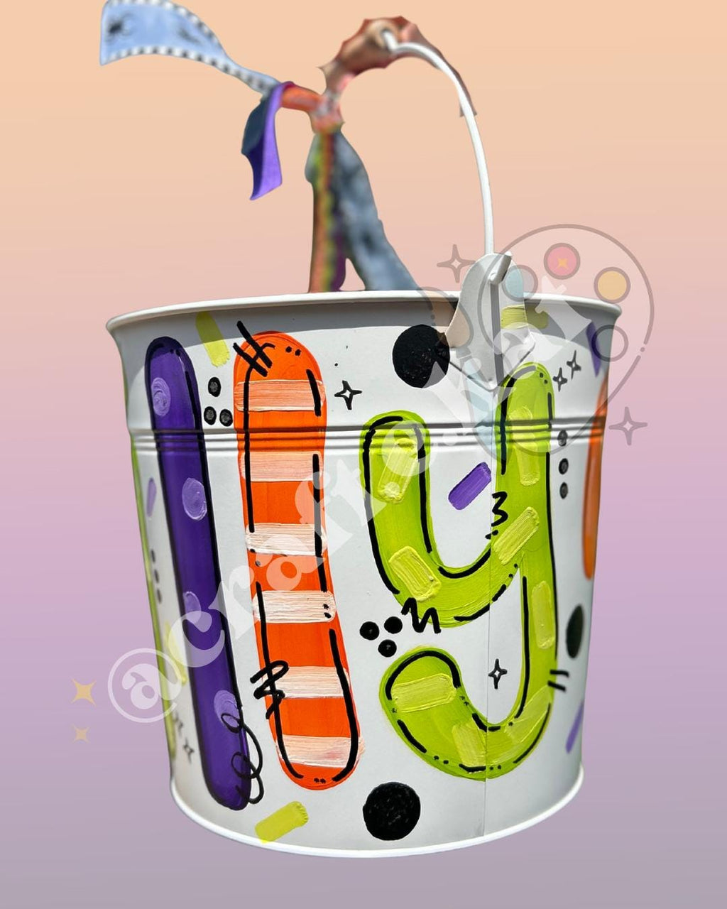 Halloween Doodle Bucket (Traditional Colors)