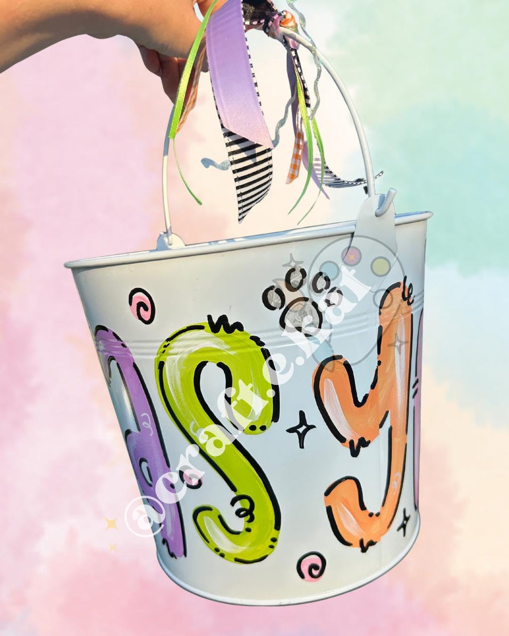 Halloween Doodle Bucket (Pastel)